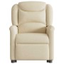 Sillón de masaje eléctrico reclinable elevable tela crema de , Sillones - Ref: Foro24-3303232, Precio: 323,53 €, Descuento: %