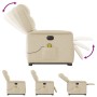 Sillón de masaje eléctrico reclinable elevable tela crema de , Sillones - Ref: Foro24-3303232, Precio: 323,53 €, Descuento: %