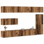 Conjunto de mueble de TV 7 piezas montado la pared madera vieja de , Muebles TV - Ref: Foro24-3329213, Precio: 287,45 €, Desc...