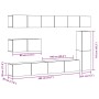 Conjunto de mueble de TV 7 piezas montado la pared madera vieja de , Muebles TV - Ref: Foro24-3329213, Precio: 287,45 €, Desc...
