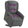 Silla de masaje reclinable de pie de tela gris oscuro de , Sillones - Ref: Foro24-3303205, Precio: 263,88 €, Descuento: %