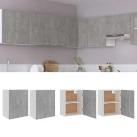 Armarios colgantes 2 uds madera contrachapada gris 50x31x60 cm de vidaXL, Armarios de cocina - Ref: Foro24-805082, Precio: 85...