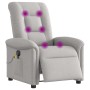 Sillón reclinable de masaje eléctrico tela gris nube de , Sillones - Ref: Foro24-3303253, Precio: 282,18 €, Descuento: %