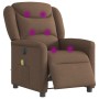 Sillón reclinable de masaje eléctrico tela marrón de , Sillones - Ref: Foro24-3303188, Precio: 256,87 €, Descuento: %