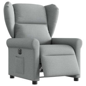 Sillón reclinable eléctrico tela gris claro de , Sillones - Ref: Foro24-3303354, Precio: 238,82 €, Descuento: %
