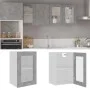 Armario colgante cristal contrachapada gris hormigón 40x31x60cm de vidaXL, Armarios de cocina - Ref: Foro24-802509, Precio: 3...