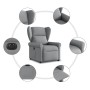 Sillón reclinable eléctrico tela gris claro de , Sillones - Ref: Foro24-3303354, Precio: 238,82 €, Descuento: %