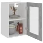 Armario colgante cristal contrachapada gris hormigón 40x31x60cm de vidaXL, Armarios de cocina - Ref: Foro24-802509, Precio: 3...