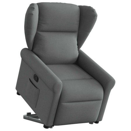 Sillón reclinable elevable de tela gris oscuro de , Sillones - Ref: Foro24-3303375, Precio: 275,01 €, Descuento: %