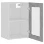 Armario colgante cristal contrachapada gris hormigón 40x31x60cm de vidaXL, Armarios de cocina - Ref: Foro24-802509, Precio: 3...