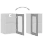 Armario colgante cristal contrachapada gris hormigón 40x31x60cm de vidaXL, Armarios de cocina - Ref: Foro24-802509, Precio: 3...