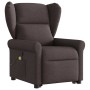 Silla de masaje reclinable de pie de tela marrón oscuro de , Sillones - Ref: Foro24-3303389, Precio: 278,65 €, Descuento: %