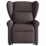Silla de masaje reclinable de pie de tela marrón oscuro de , Sillones - Ref: Foro24-3303389, Precio: 278,65 €, Descuento: %