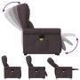 Silla de masaje reclinable de pie de tela marrón oscuro de , Sillones - Ref: Foro24-3303389, Precio: 278,65 €, Descuento: %
