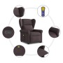 Silla de masaje reclinable de pie de tela marrón oscuro de , Sillones - Ref: Foro24-3303389, Precio: 278,65 €, Descuento: %