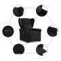 Sillón eléctrico reclinable elevable de tela negro de , Sillones - Ref: Foro24-3303396, Precio: 321,09 €, Descuento: %