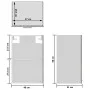 Armario colgante cristal contrachapada gris hormigón 40x31x60cm de vidaXL, Armarios de cocina - Ref: Foro24-802509, Precio: 3...