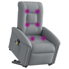 Sillón de masaje reclinable de pie de tela gris claro de , Sillones - Ref: Foro24-3303264, Precio: 264,95 €, Descuento: %