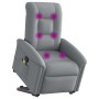 Sillón de masaje reclinable de pie de tela gris claro de , Sillones - Ref: Foro24-3303264, Precio: 264,95 €, Descuento: %