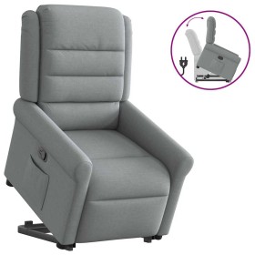 Sillón reclinable elevable de tela gris claro de , Sillones - Ref: Foro24-3303314, Precio: 271,55 €, Descuento: %