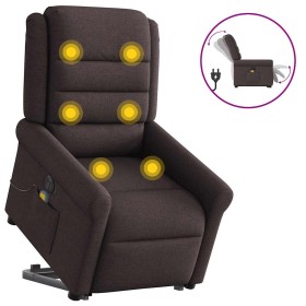 Sillón masaje eléctrico reclinable elevable tela marrón oscuro de , Sillones - Ref: Foro24-3303349, Precio: 325,94 €, Descuen...