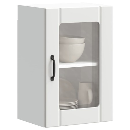 Armario pared cocina puerta de cristal Lucca blanca de , Armarios de cocina - Ref: Foro24-853767, Precio: 58,02 €, Descuento: %
