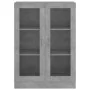 Vitrina de madera contrachapada gris hormigón 82,5x30,5x115 cm de vidaXL, Librerías y estanterías - Ref: Foro24-802754, Preci...