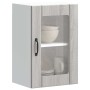 Armario de pared para cocina puerta cristal Lucca gris sonoma de , Armarios de cocina - Ref: Foro24-853773, Precio: 59,96 €, ...