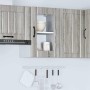 Armario de pared para cocina puerta cristal Lucca gris sonoma de , Armarios de cocina - Ref: Foro24-853773, Precio: 59,96 €, ...