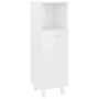 Armario de baño madera contrachapada blanco brillo 30x30x95 cm de vidaXL, Muebles de baño - Ref: Foro24-802621, Precio: 58,12...