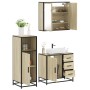 Set de muebles de baño 3 pzas madera contrachapada roble Sonoma de , Muebles de baño - Ref: Foro24-3300956, Precio: 228,90 €,...