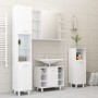 Armario de baño madera contrachapada blanco brillo 30x30x95 cm de vidaXL, Muebles de baño - Ref: Foro24-802621, Precio: 58,12...