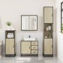 Set de muebles de baño 3 pzas madera contrachapada roble Sonoma de , Muebles de baño - Ref: Foro24-3300956, Precio: 228,90 €,...