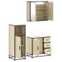 Set de muebles de baño 3 pzas madera contrachapada roble Sonoma de , Muebles de baño - Ref: Foro24-3300956, Precio: 228,90 €,...