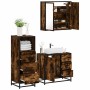 Set de muebles baño 3 pzas madera contrachapada roble ahumado de , Muebles de baño - Ref: Foro24-3301017, Precio: 256,06 €, D...