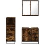 Set de muebles baño 3 pzas madera contrachapada roble ahumado de , Muebles de baño - Ref: Foro24-3301017, Precio: 256,06 €, D...