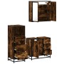Set de muebles baño 3 pzas madera contrachapada roble ahumado de , Muebles de baño - Ref: Foro24-3301017, Precio: 256,06 €, D...