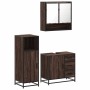 Set de muebles baño 3 pzas madera contrachapada roble marrón de , Muebles de baño - Ref: Foro24-3300989, Precio: 240,14 €, De...
