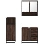 Set de muebles baño 3 pzas madera contrachapada roble marrón de , Muebles de baño - Ref: Foro24-3300989, Precio: 240,14 €, De...