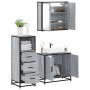 Set de muebles de baño 3 pzas madera contrachapada gris sonoma de , Muebles de baño - Ref: Foro24-3301008, Precio: 231,81 €, ...