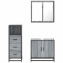 Set de muebles de baño 3 pzas madera contrachapada gris sonoma de , Muebles de baño - Ref: Foro24-3301008, Precio: 231,81 €, ...