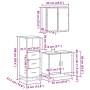 Set de muebles de baño 3 pzas madera contrachapada gris sonoma de , Muebles de baño - Ref: Foro24-3301008, Precio: 231,81 €, ...