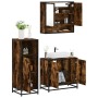 Set de muebles baño 3 pzas madera contrachapada roble ahumado de , Muebles de baño - Ref: Foro24-3300977, Precio: 199,93 €, D...
