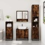 Set de muebles baño 3 pzas madera contrachapada roble ahumado de , Muebles de baño - Ref: Foro24-3300977, Precio: 199,93 €, D...