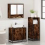 Set de muebles baño 3 pzas madera contrachapada roble ahumado de , Muebles de baño - Ref: Foro24-3300977, Precio: 199,93 €, D...