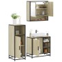Set de muebles de baño 3 pzas madera contrachapada roble Sonoma de , Muebles de baño - Ref: Foro24-3300996, Precio: 207,30 €,...