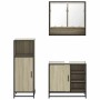 Set de muebles de baño 3 pzas madera contrachapada roble Sonoma de , Muebles de baño - Ref: Foro24-3300996, Precio: 207,30 €,...