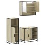 Set de muebles de baño 3 pzas madera contrachapada roble Sonoma de , Muebles de baño - Ref: Foro24-3300996, Precio: 207,30 €,...
