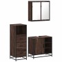 Set de muebles baño 3 pzas madera contrachapada roble marrón de , Muebles de baño - Ref: Foro24-3301029, Precio: 228,02 €, De...