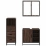 Set de muebles baño 3 pzas madera contrachapada roble marrón de , Muebles de baño - Ref: Foro24-3301029, Precio: 228,02 €, De...